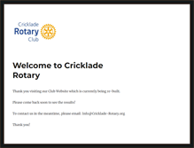 Tablet Screenshot of cricklade-rotary.org
